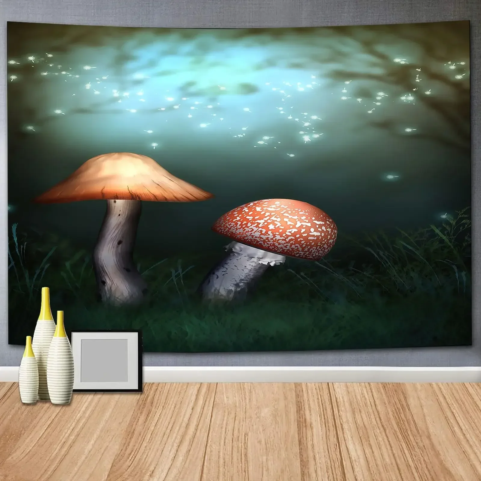 Psychedelic Shrooms Tapestry Colorful Abstract Trippy Tapestry Wall Hanging Mushroom Tapestries for Home Dorm Fantasy Decor