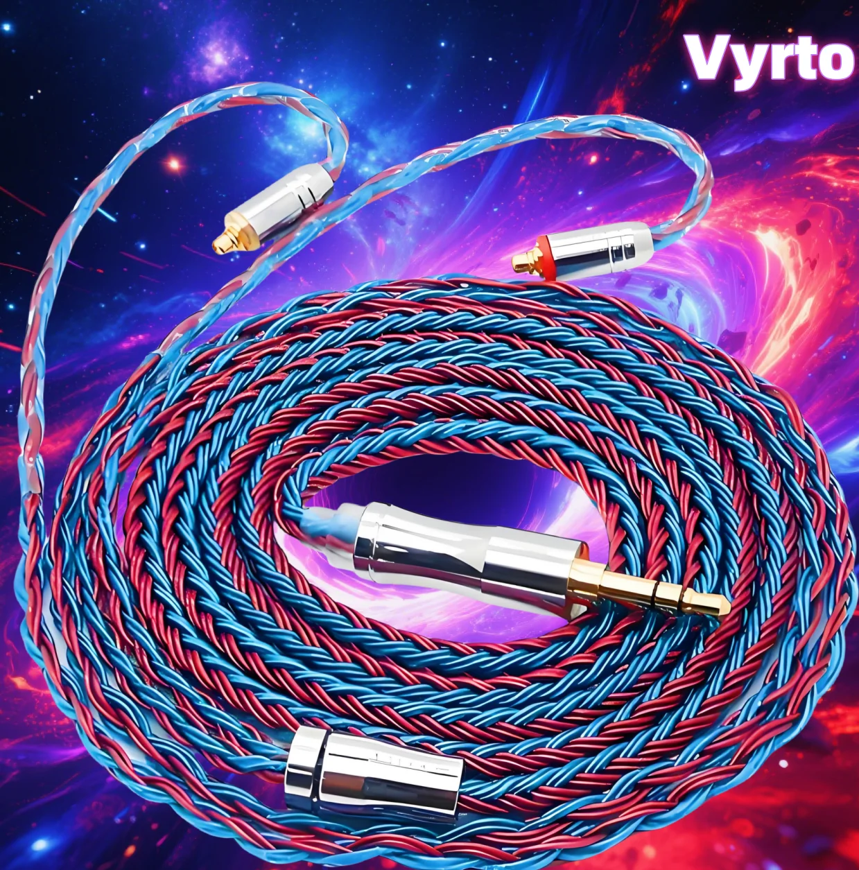 

Vyrto-67 IEM Cable Red Blue Single Crystal Copper Silver Plating Suitable for MMCX0.78 Double Needle QDCTFZ/