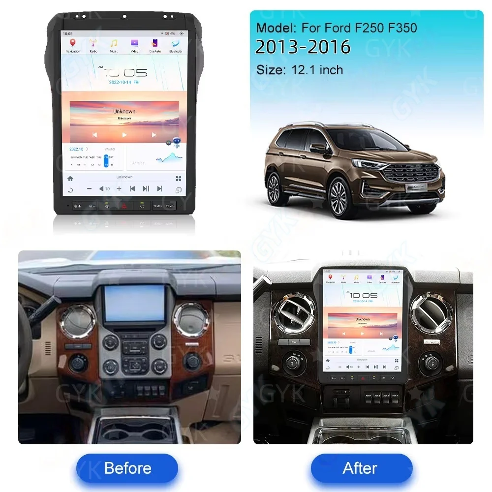 12.1inch Android Screen For Ford F250 F-250 F 250 F350 F-350 F 350 2013-2016 Carplay Stereo GPS Navigation Car Multimedia Player