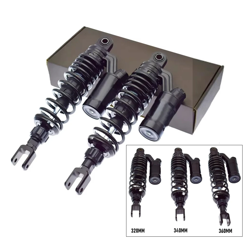 Universal 320mm/340mm/360mm Motorcycle Air Shock Absorber Adjustable Rear Suspension For Honda Yamaha Kawasaki Suzuki Quad ATV