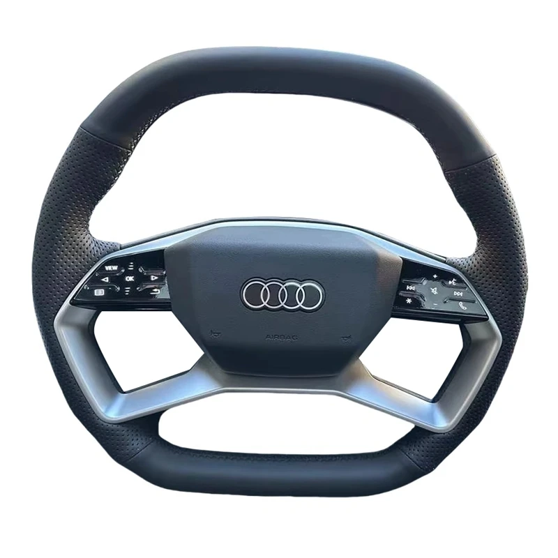 Car Steering Wheel Cover For Audi Q4 E-tron Q5 Q6 2022-2024 Car Interior Customized Original Steering Wheel Braid