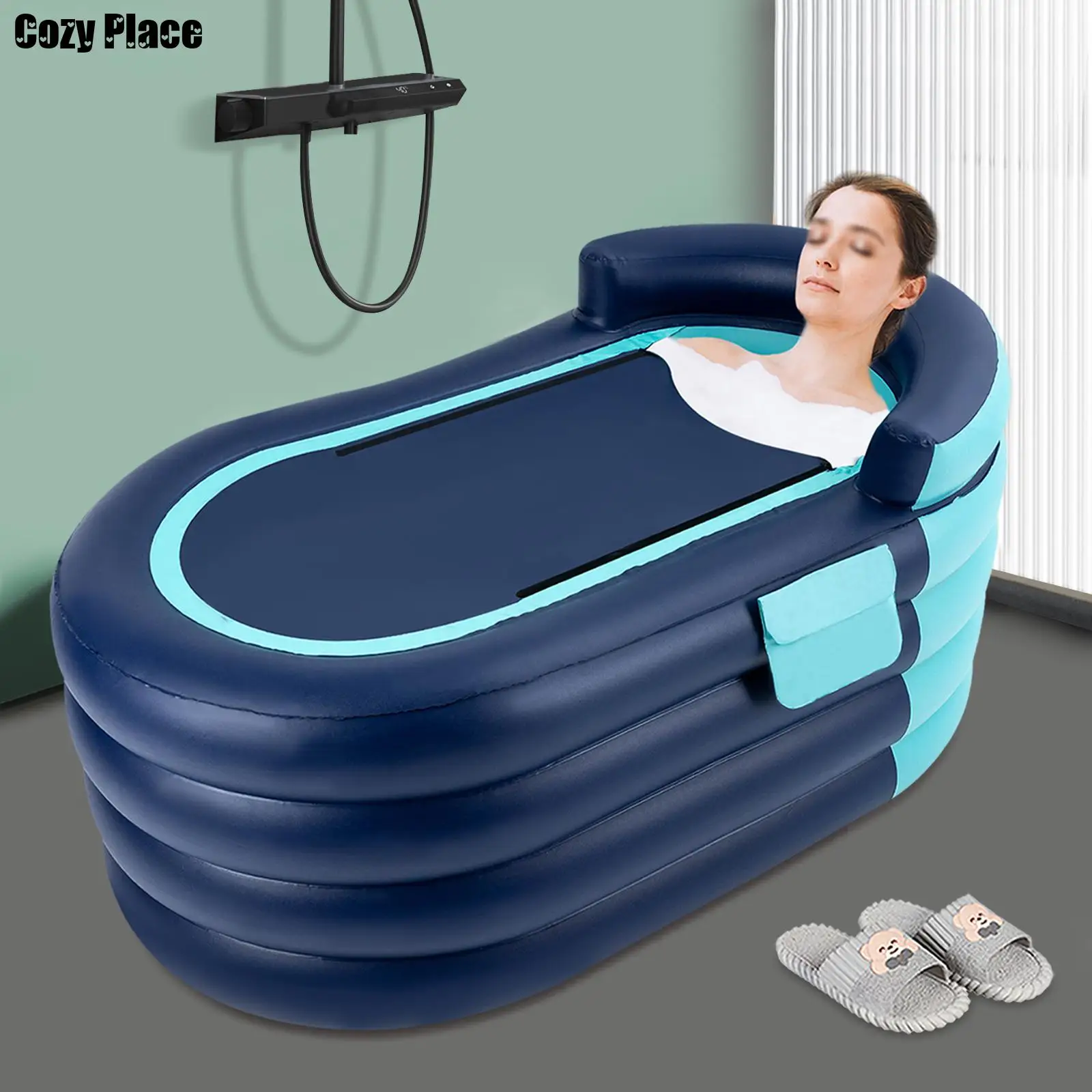 Inflatable Adult Bath Tub PVC Foldable Free-standing Bathtub Portable Ice Tub For SPA Travel Bath Tub