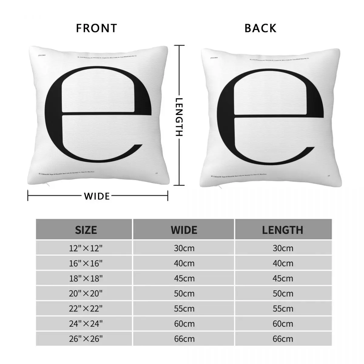 Ecco2k E Album Cover Square Pillowcase Polyester Linen Velvet Creative Zip Decor Pillow Case Home Cushion Cover
