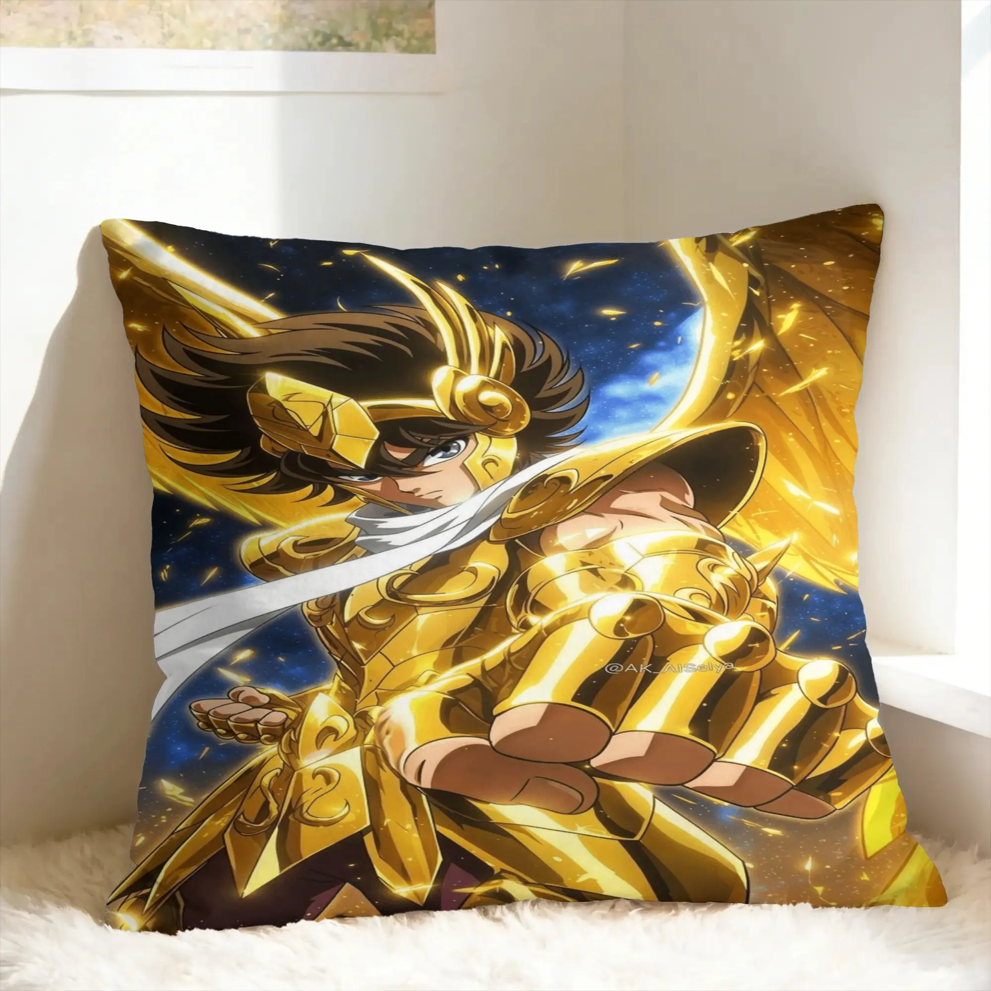 The Knights Pillowcases Saint Seiya Fashion Pillow Case For Sofa Home Decoration Comfy Pillow Cover