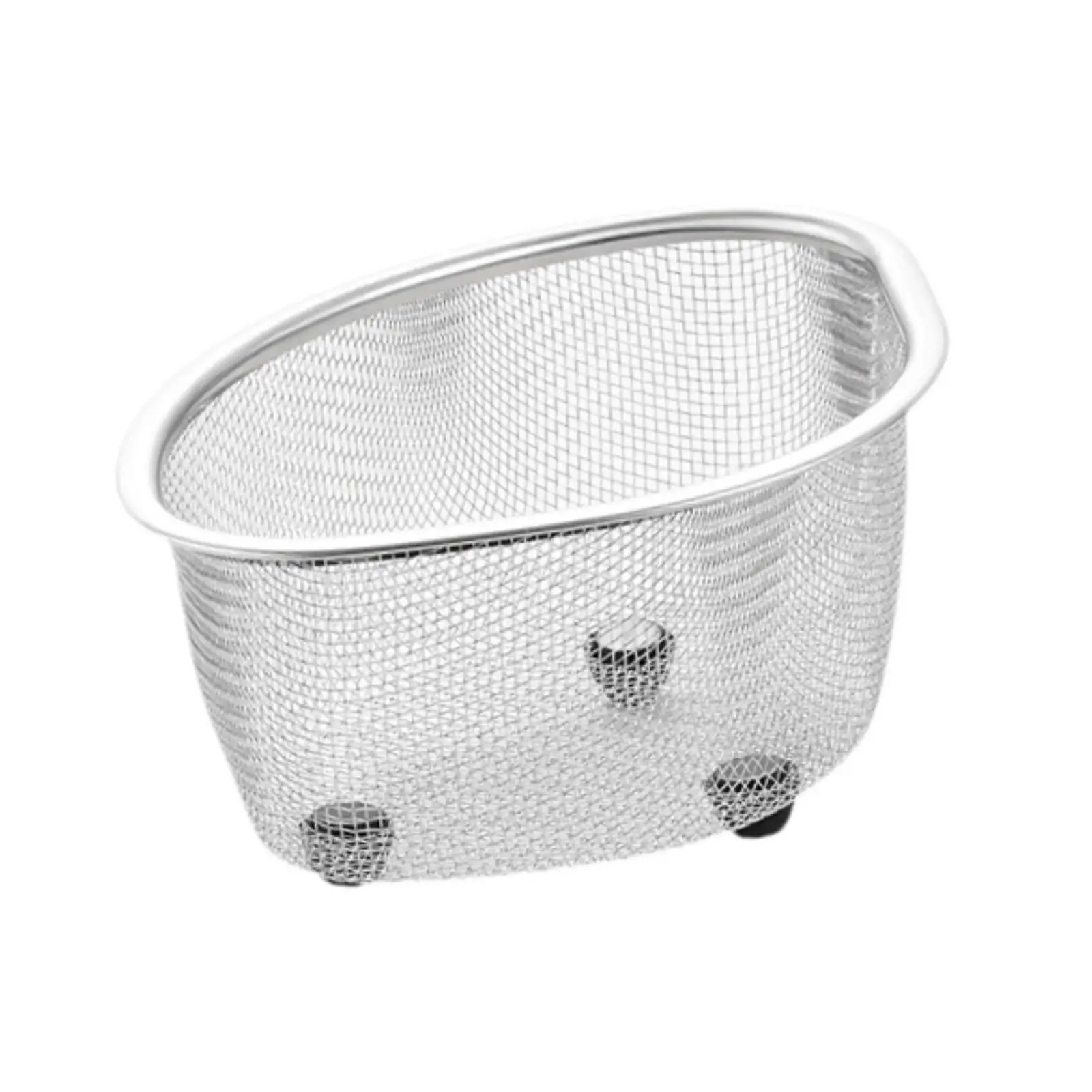Sink Mesh Basket Brush Holder Standing Sturdy Practical Collect Food Scraps Space Saving Corner Basket for Pasta Vegetables