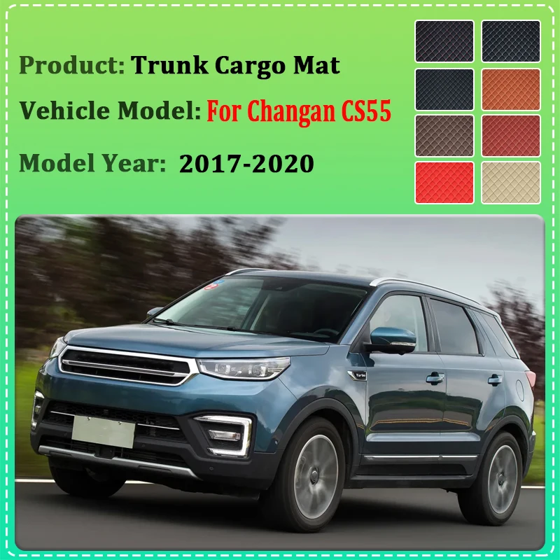 Car Rear Trunk Mat For Changan CS55 Accesorios 2017-2020 MK1 Anti Dirty Luggage Tray Anti-Slip Easy Clean Pad Interior Auto Tool