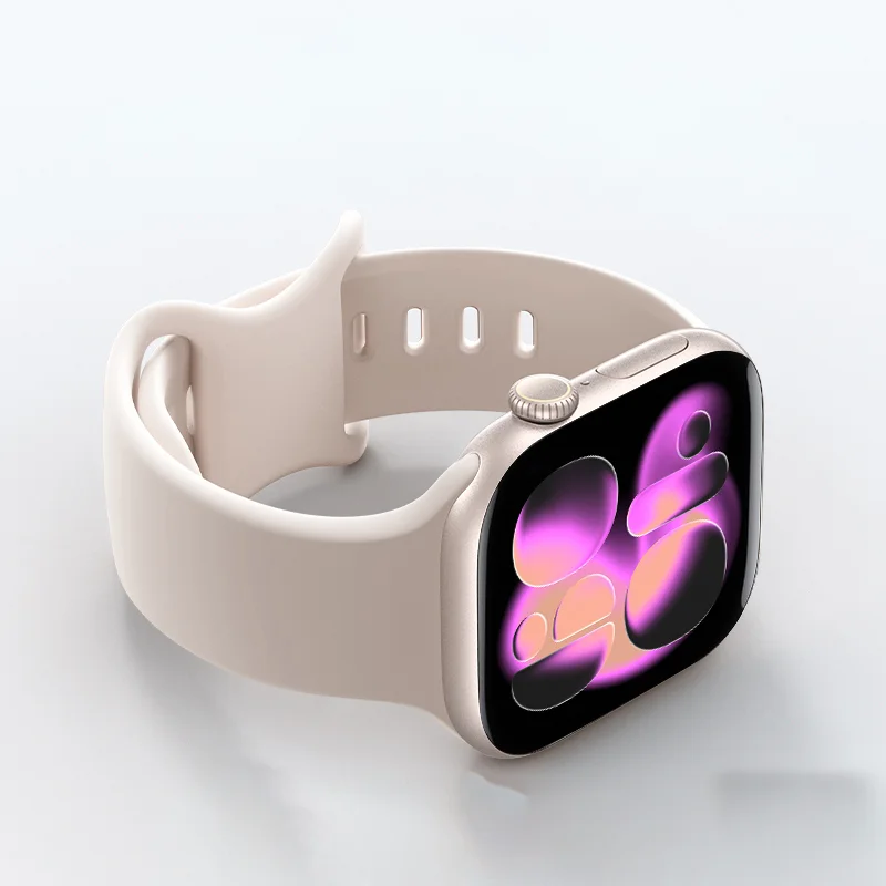 Silikonarmband für Apple Watch-Armbänder 40 mm 44 mm 45 mm 46 mm 42–41 mm Sportarmband iWatch-Serie 11 10 9 8 3 SE Ultra 2-3 49 mm