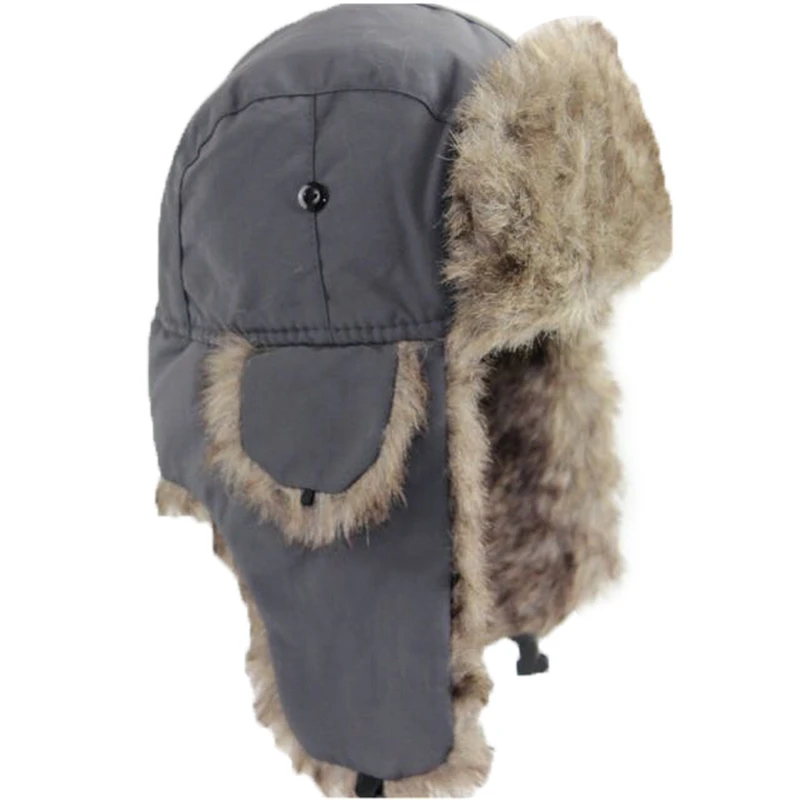 Chapéu caçador de inverno unissex russo ushanka soldado aviador chapéus para mulheres homens chapéu de neve com abas de orelha para clima frio