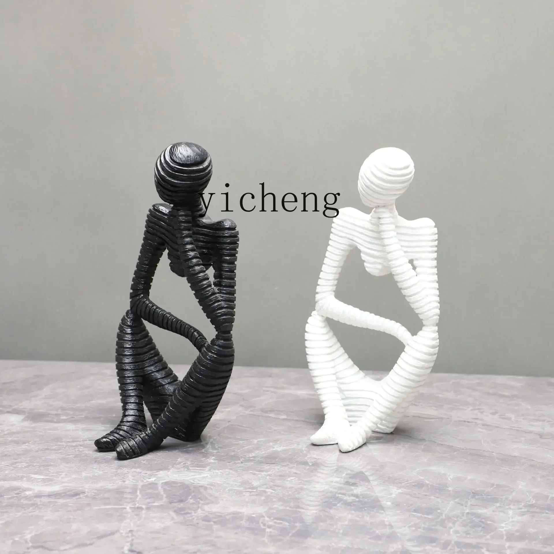 c6-9 Modern Simple Resin Hollow Man Model House Sales Department Bedroom Study Living Room Desktop Home Accessories Ornament