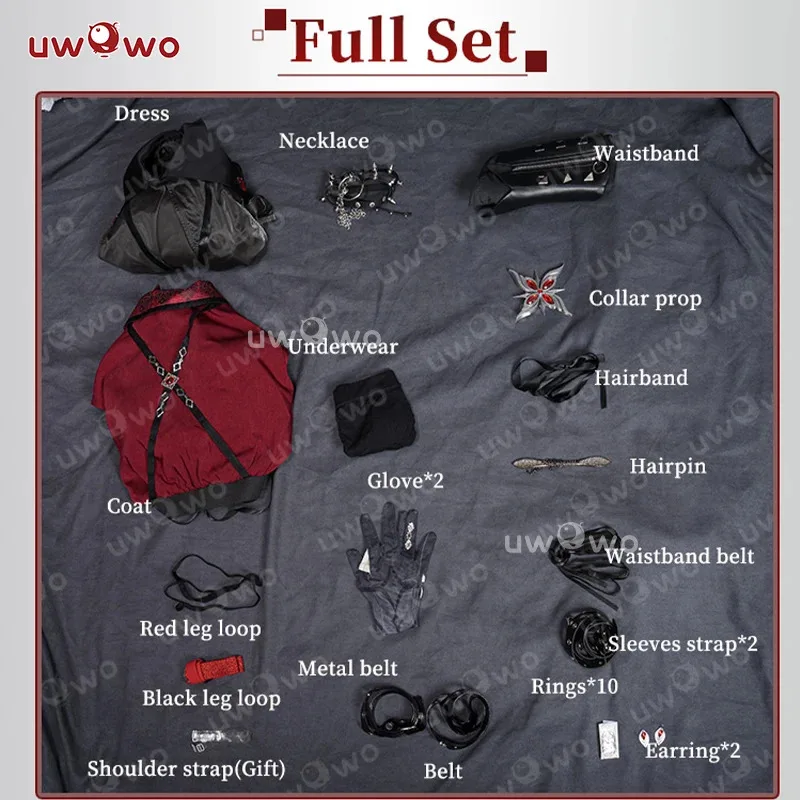 LQIN STOCK UWOWO Genshin تأثير تأثيري Fanart Arlecchino The Knave الموسيقى الحفل تأثيري حلي لعبة زي هالوين زي