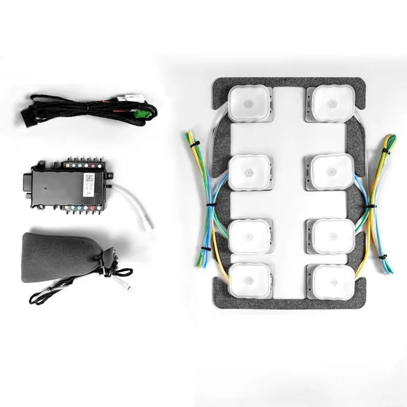 Car Seat Massage Waist Support Lumbar Support Modified 12-Point Pneumatic Massage Adjustable Waist Support Car Built-in