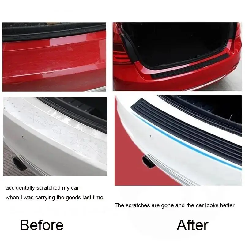 Gummi-Formteile Zierleiste Abdeckung Anti-Kratz Auto-Heckstoßstangenschutzplatte Kofferraumschutzleiste Auto-Styling – Detail 7
