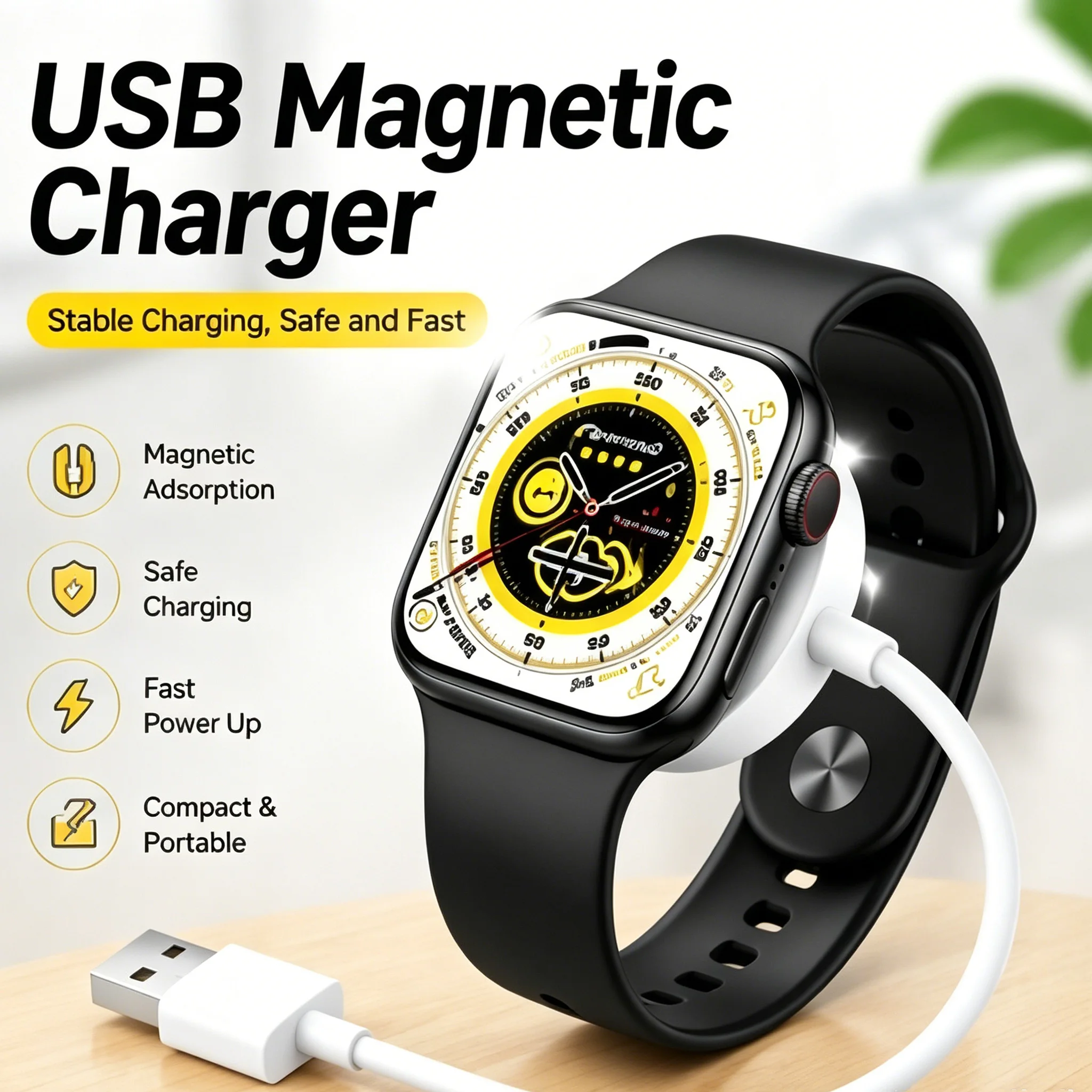 Cargador compatible con relojes inteligentes como S8 M36 Plus Watch7 TS7 TS8 DT300 S8 Ultra X5 X8 SE X3 X1, piezas de repuesto disponibles