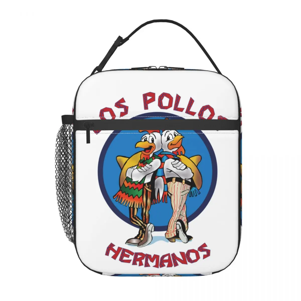 Custom Funny Los Pollos Hermanos Lunch Bag Men Women Warm Cooler Breaking Bad Insulated Lunch Boxes for Children School