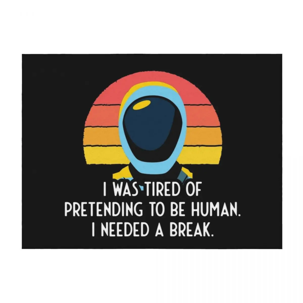 

Murderbot Diaries SecUnit Is Tired of Pretending to Be Human Throw Blanket Shaggy Beautifuls Summer Blankets