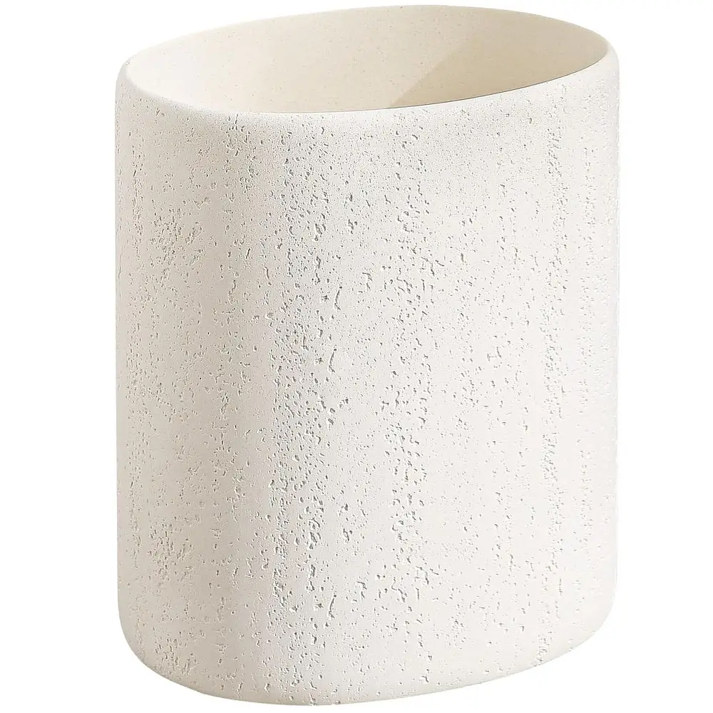 

Can, 1.6 Gallon Small Bathroom Trash Can, Simple Oval Stone Look Garbage Bin, Decorative Waste Basket for Kitchen Office, Home D