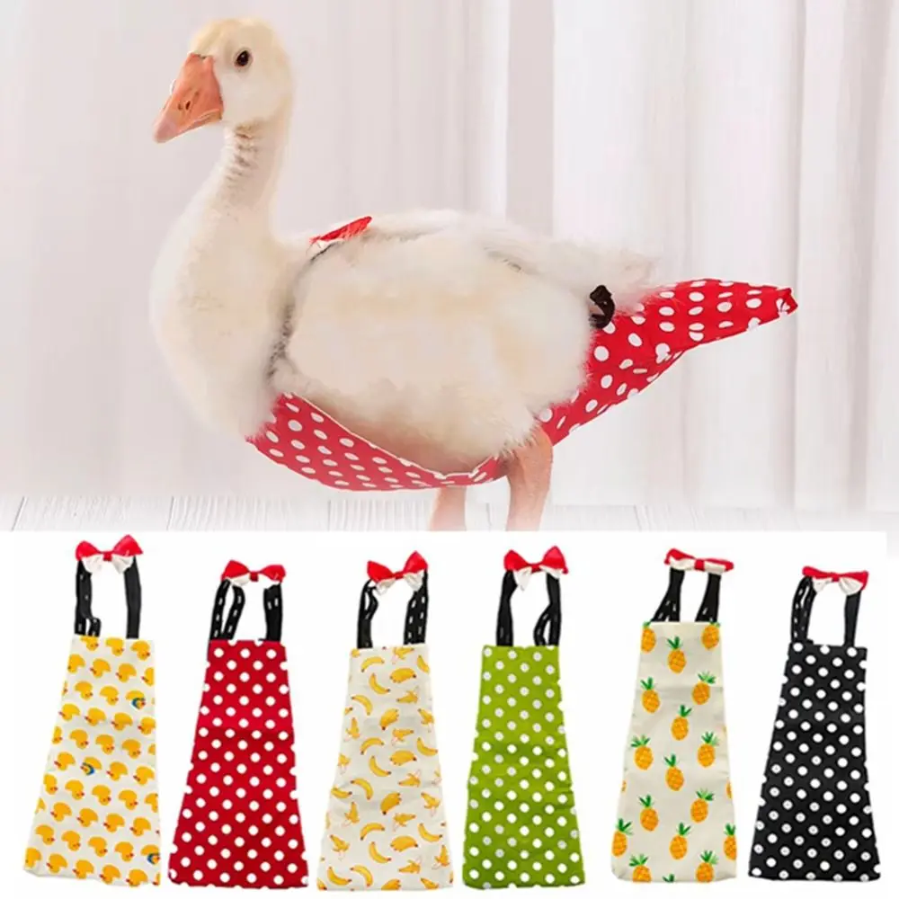 

Hen Vest Cute Pet Duck Diaper Wearable Reusable Nappy Cloth Bowknot Decorative Goose Flight Suits Poultry Supplies