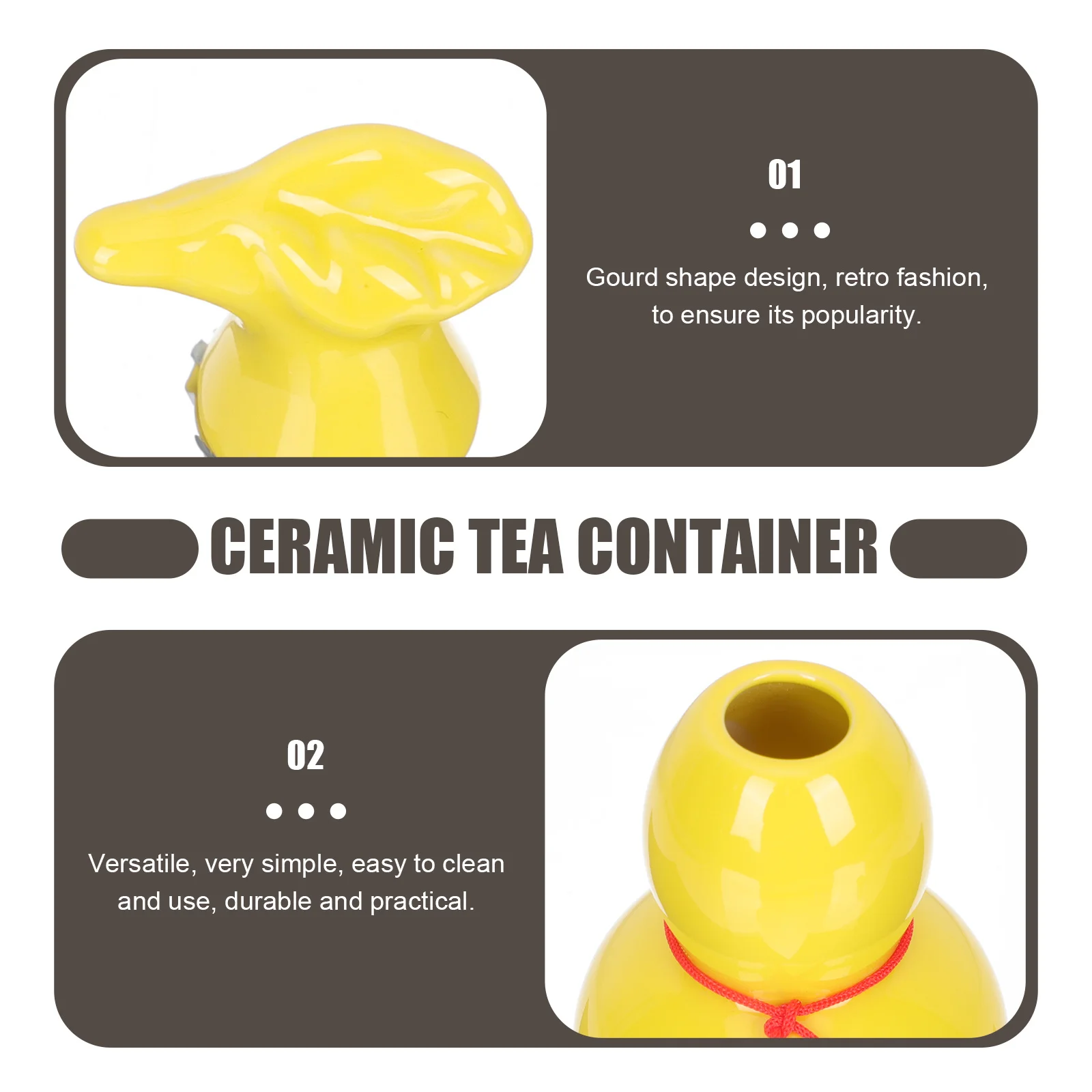 

Ceramic Tea Canister Sealed Storage Tank Household Multi-Function Powder Container Kitchen Supply Ceramic Tea Container