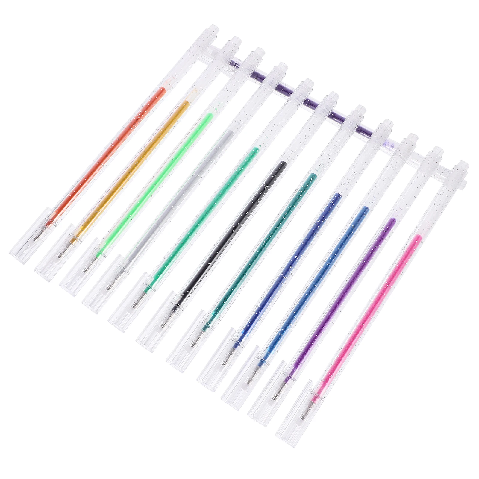 

12pcs Glitter Gel Highlighter Markers Fluorescent Sparkle Writing Pens Colorful Study Book Markers Multipurpose for Artists