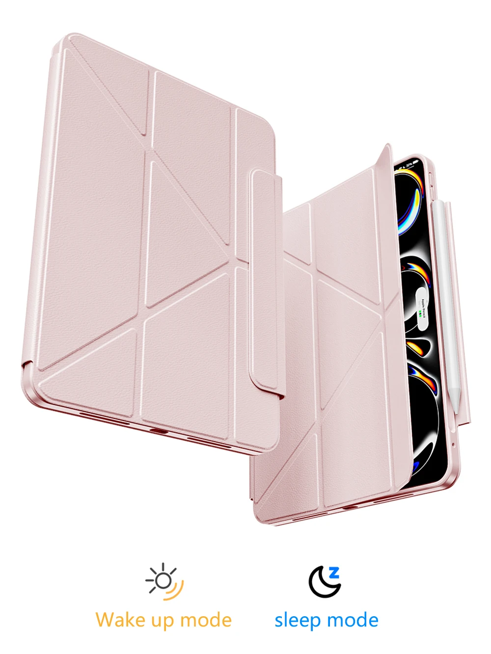 Imagem -03 - Estojo Trifold para Ipad Acessório Magnético Poderoso Estojo Fino para Ipad Pro 13 m4 2024 Air 13 Air 11 m2 6ª Geração 2023