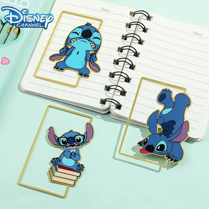 Disney Stitch Side Bookmark Holder Cartoon Cute Creativity Bookmark Stationery Gift Child Birthday Gifts