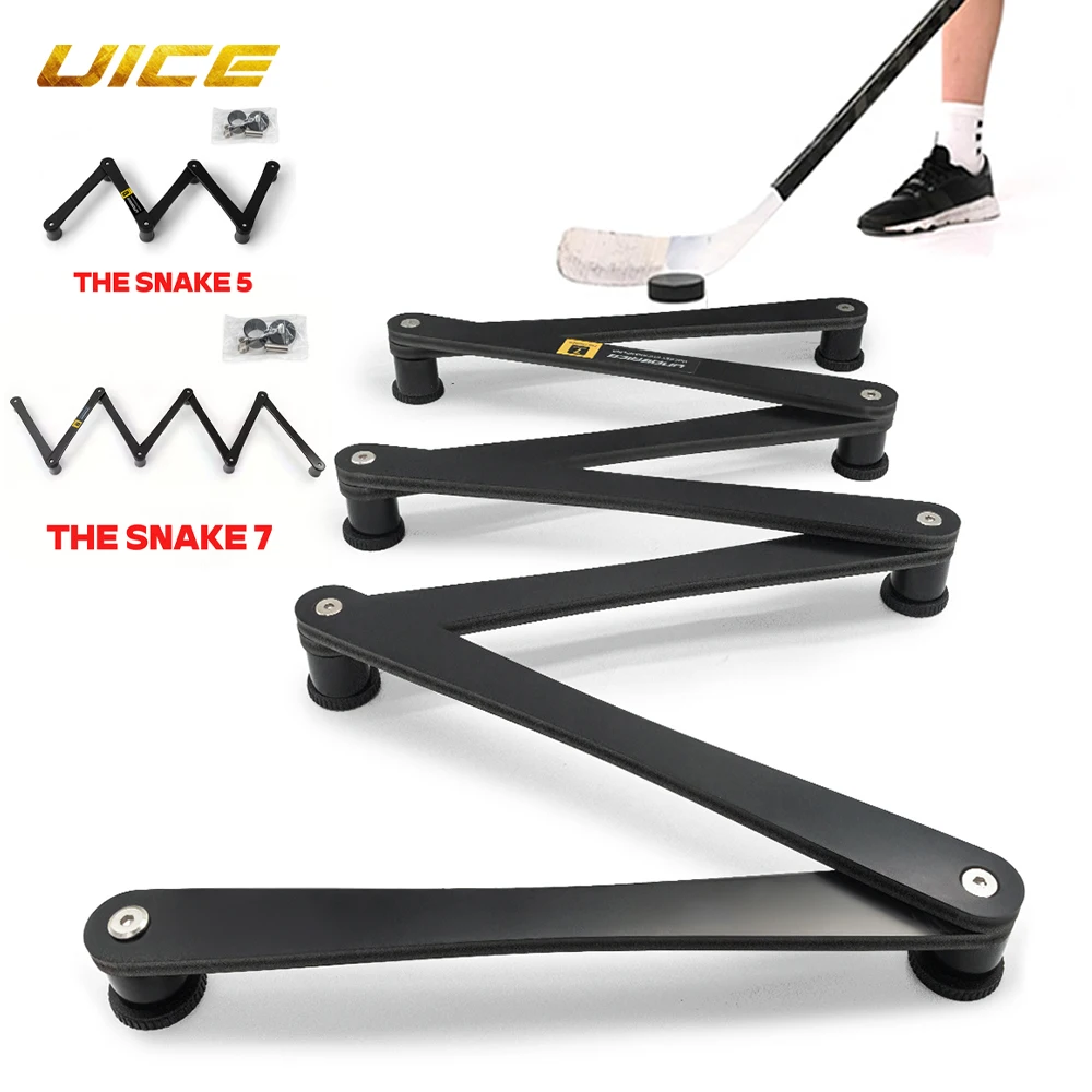 أداة تدريب الالتصاق خفيفة الوزن معدات تدريب هوكي الجليد قابلة للتعديل 5/7-قسم لعصا التحكم في العفريت والسرعة