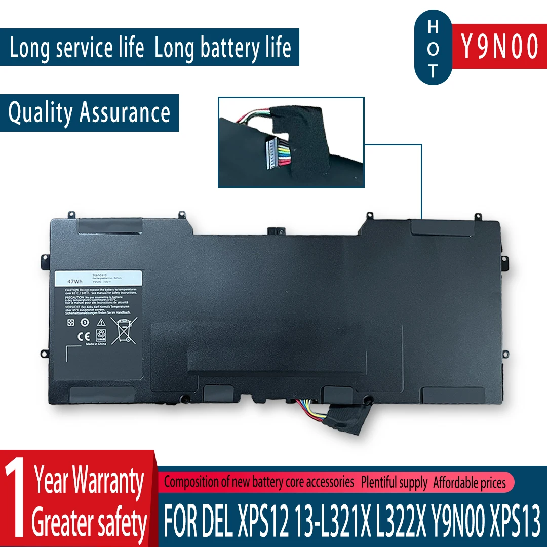 Replacement New C4K9V Y9N00 47Wh Battery for Dell XPS L322X L321X 13 9333 12 9Q33 L221x