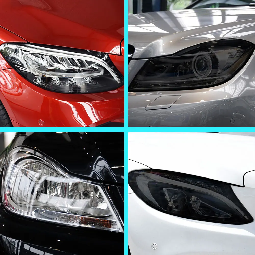 

Car Headlight Tint Black Protective Film Protection Transparent TPU Sticker for Mercedes Benz C Class W204 W205 2011-On C63 AMG