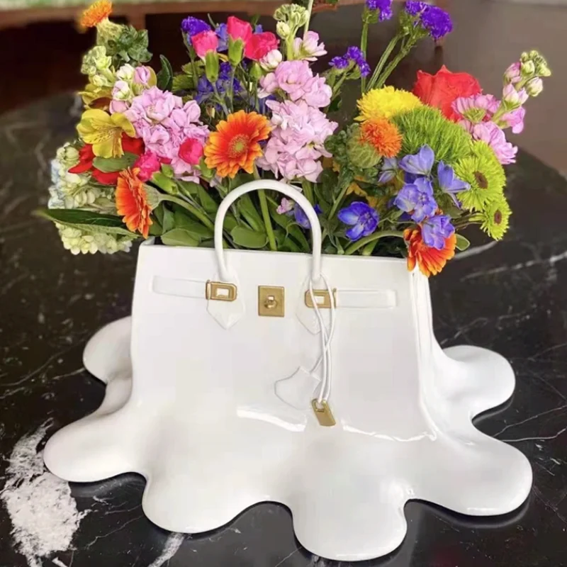 

Creative Resin Flower Bags, Home Decoration Vases, Living Room, Office, Dining Table, Wedding Decoration Bags, Luxury Sculptures