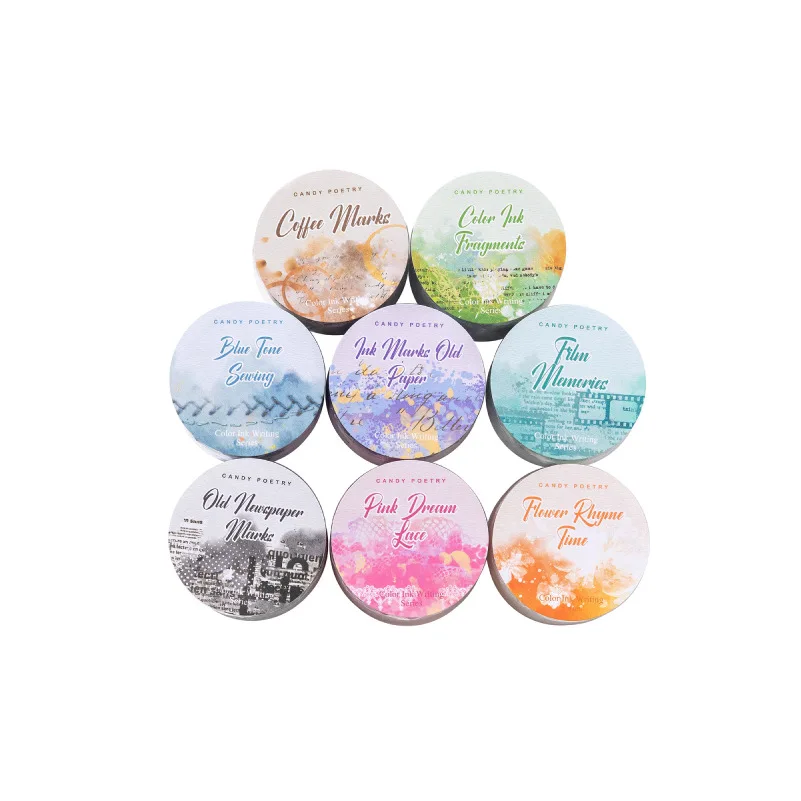 

8 шт./1 набор декоративных клейких лент, маскировочные ленты с надписями и рисунками, наклейки для скрапбукинга, бумага для DIY, японский стиль