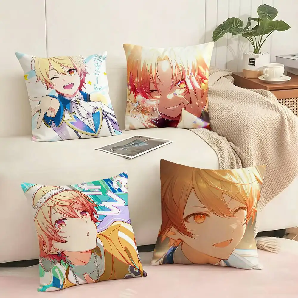 

Tenma Tsukasa PJSK Showtime Square Double-Sided printed Pillow Case Bedroom Bedside Pillow Sofa Cushion Cover Gift