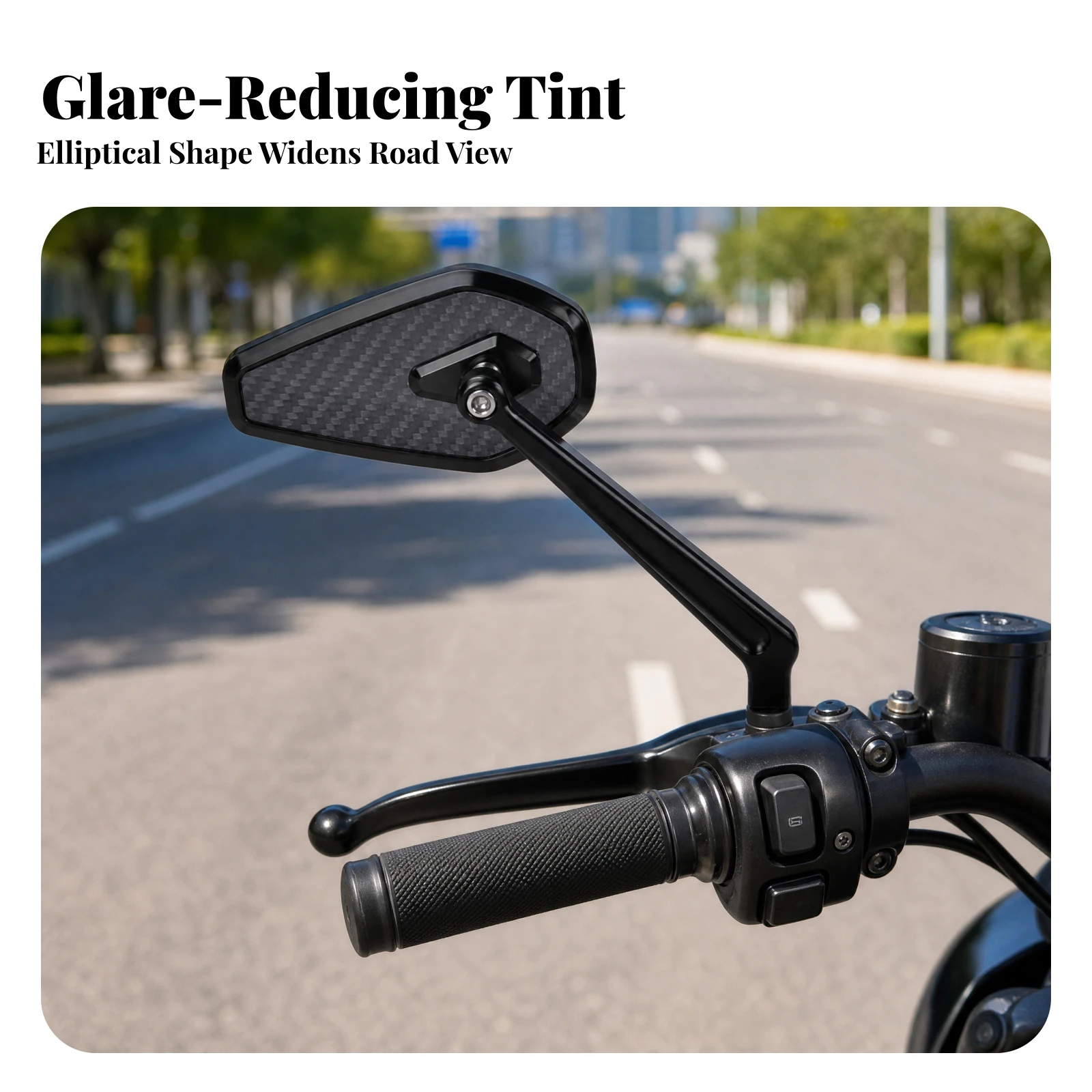 Motorcycle Mirrors Adjustable HarleyMotor Rear-View Mirror Mirrors Long-Lasting for Touring Riding