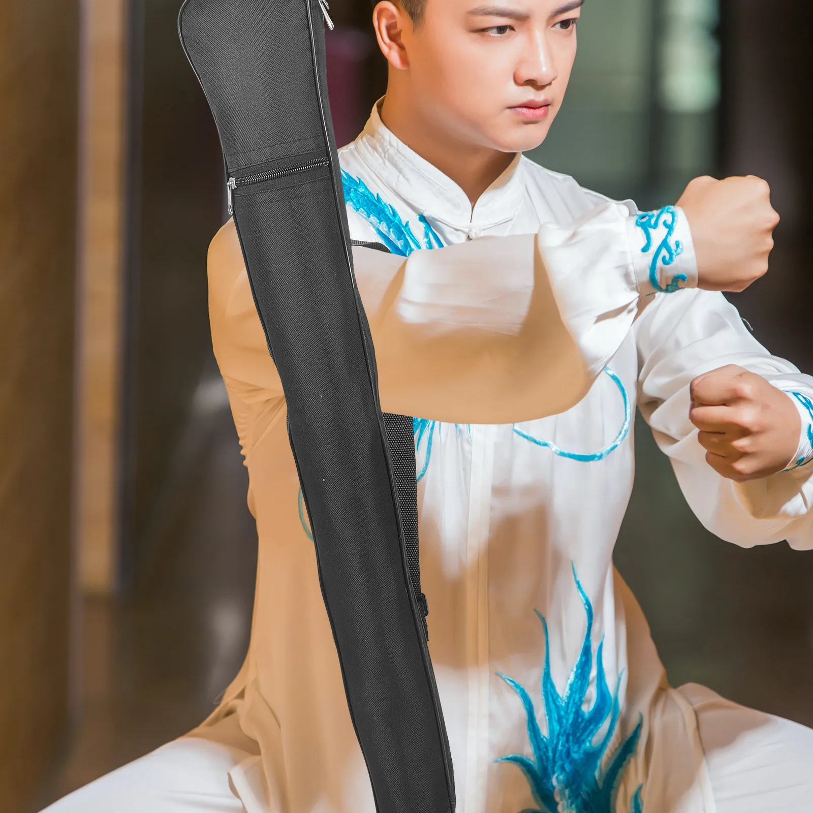 Thick Wear-Resistant Tai Bag Portable Carrying Pouch for Chinese Japanese Long Swords Storage Protection