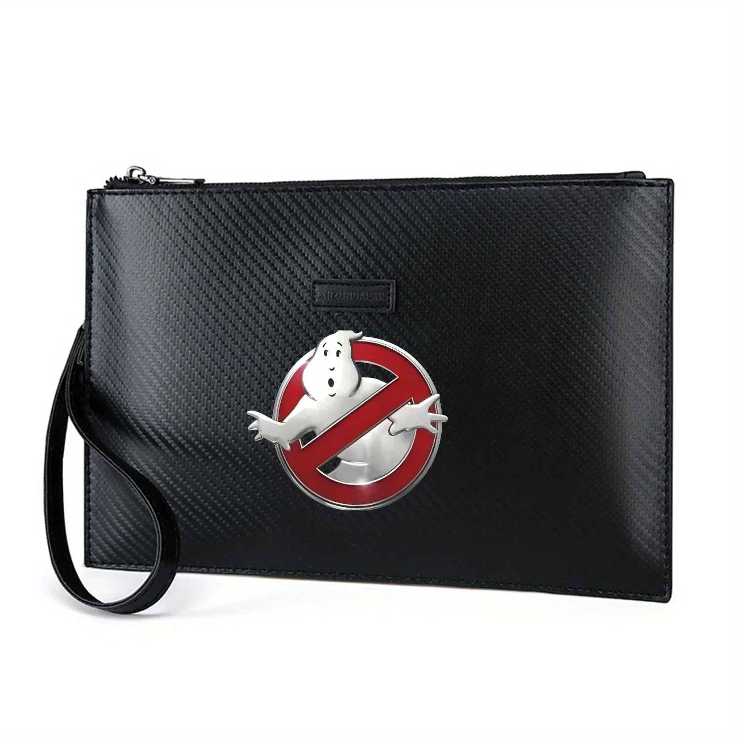 Ghostbuster symbol logo iconic design Elegant Printed PU Men's Handbag Fashionable and Practical for Everyday Carry