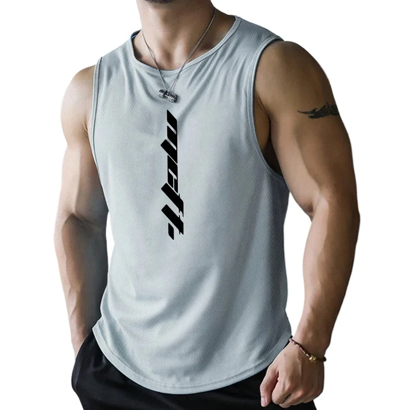 

Running Vests Men Summer Loose Gym Bodybuilding Fitness Sports Quick Dry Mesh Marathon Training Exercise Basketball Tank Tops