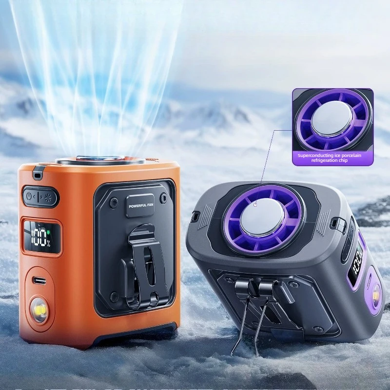

Waist Clip Fan 2026 New Semiconductor Rechargeable Powerful Convenient Mini Light Cooling Fan for Outdoor Construction Site