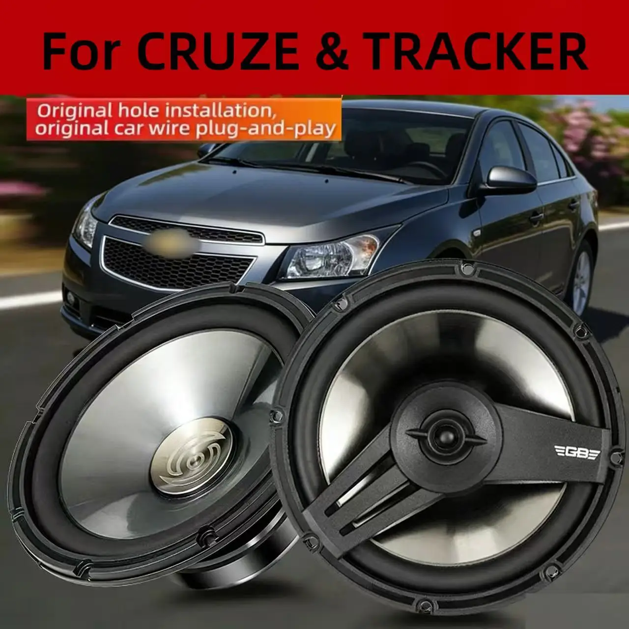 

6.5 Inch High‑Magnet Coaxial Car Speakers | Plug‑and‑Play Fit for Chevrolet Cruze & Trax tracker Front/Rear Doors