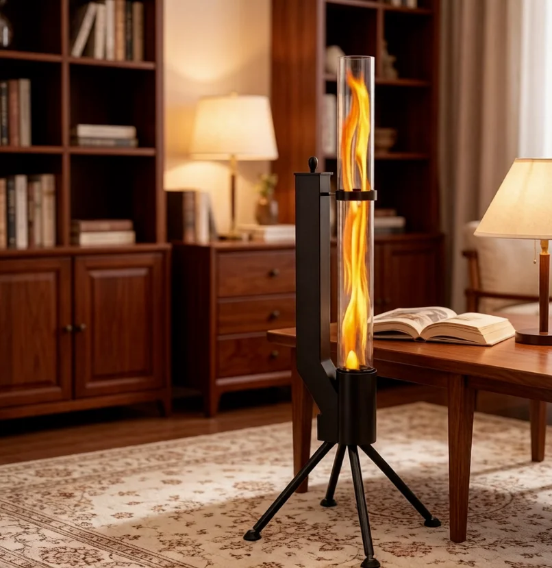 Vertical Wood Burning Stove Fire Pit 360° Steel Outdoor Patio Heater Camping Furnace 44