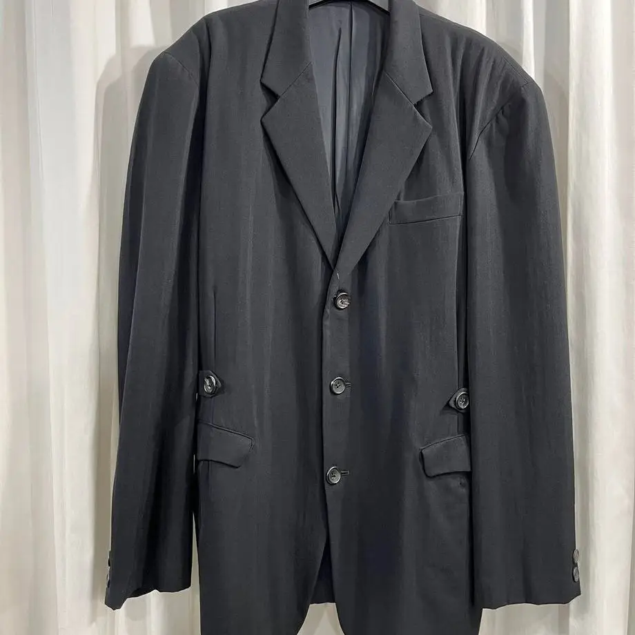 TOP-YAMAMOTO ® Minimalist Style Loose-Fitting Long-Sleeved Collar Business Casual All-Purpose Jacket for Men