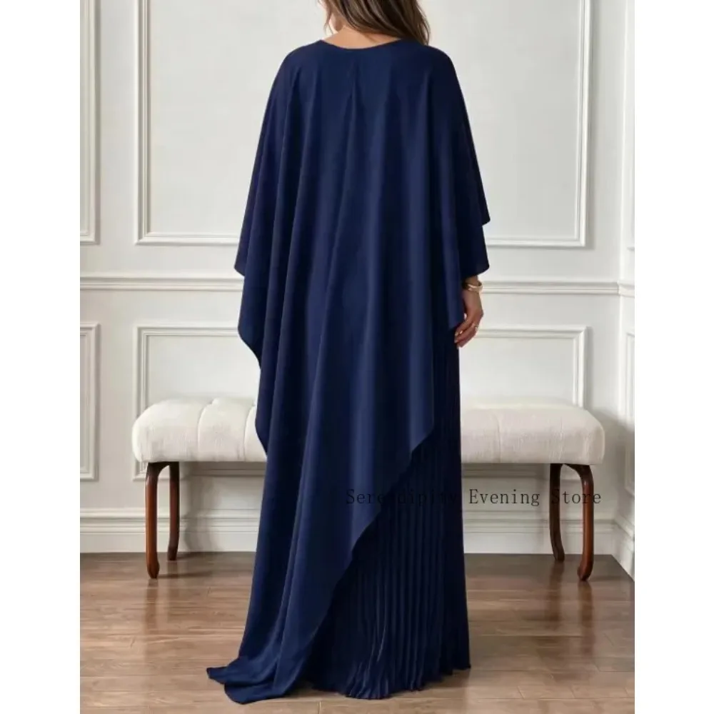 Customized A Line Maxi Mother of Birde Dresses 2026 with CapeRuched Women‘s Wedding Party Attire Gowns Elegant Evening Dress