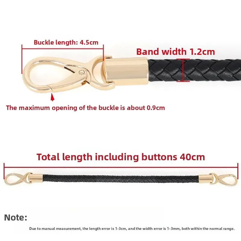 Portable Belt Pu Bag Strap High-grade Leather Women's Bag with Bag Accessories Woven Bag Strap Hand Strap Woven Hand Strap DIY
