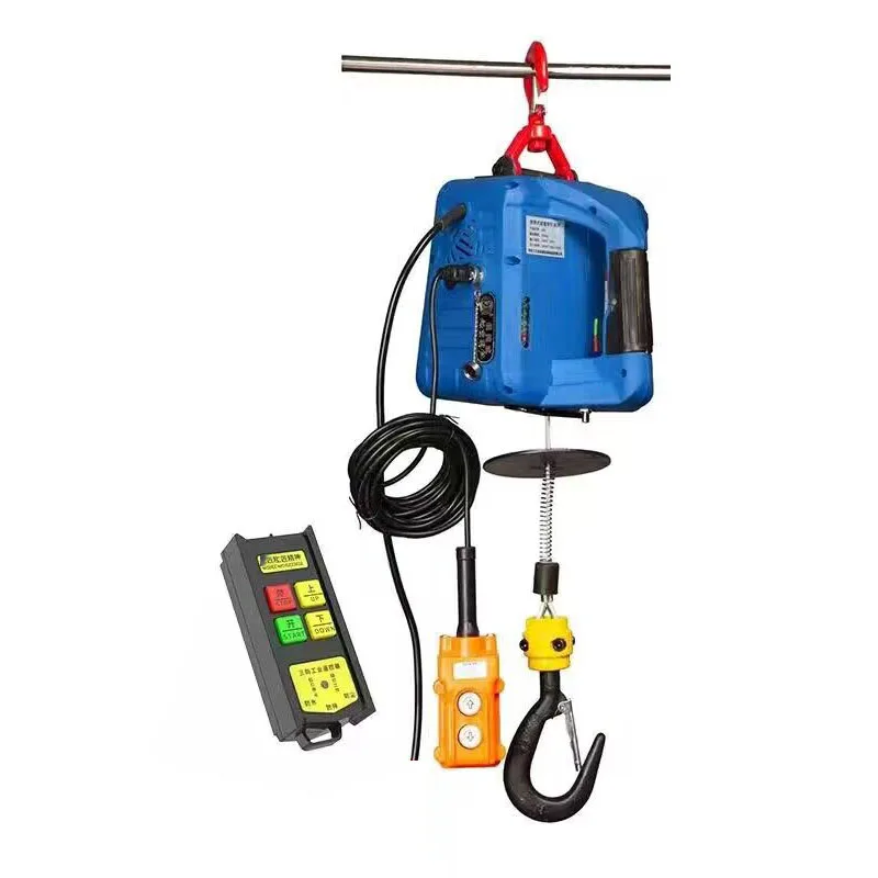 

promotional 160 meters remote control electric hoist portable hand winch traction block electric wire rope lifting hoist t