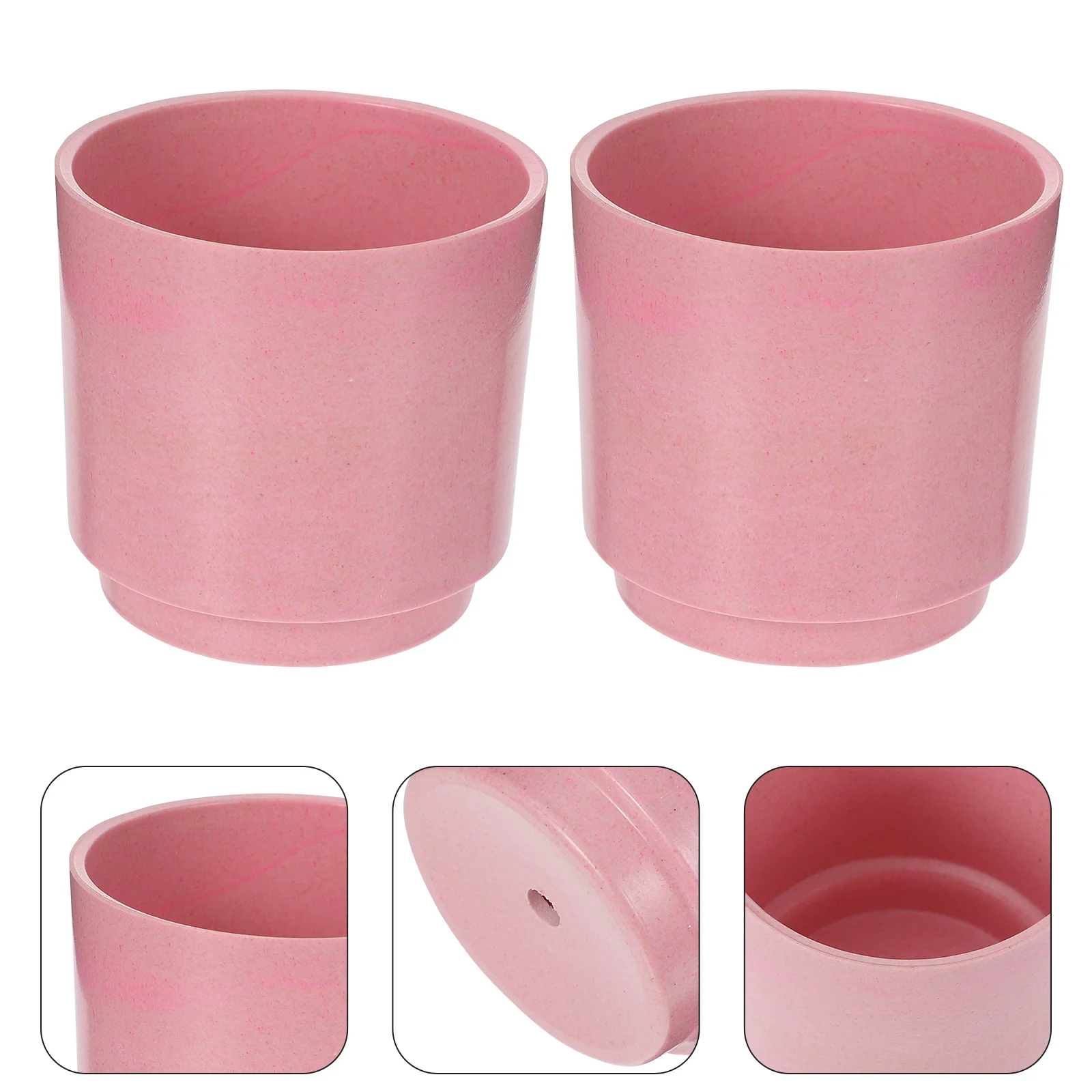 3 Pcs Biodegradable Flower Pot Thicken Flowerpots Home Decor Desktop Breathable Plant Fibres Bamboo Fiber Balcony Office