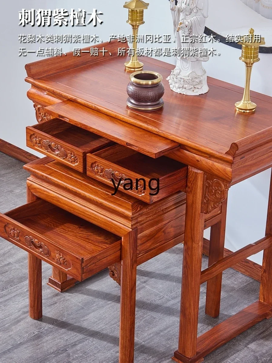 XZ Rosewood Buddha Table Home Pterocarpus Erinaceus Poir. Rosewood Buddha Niche Buddha Cabinet