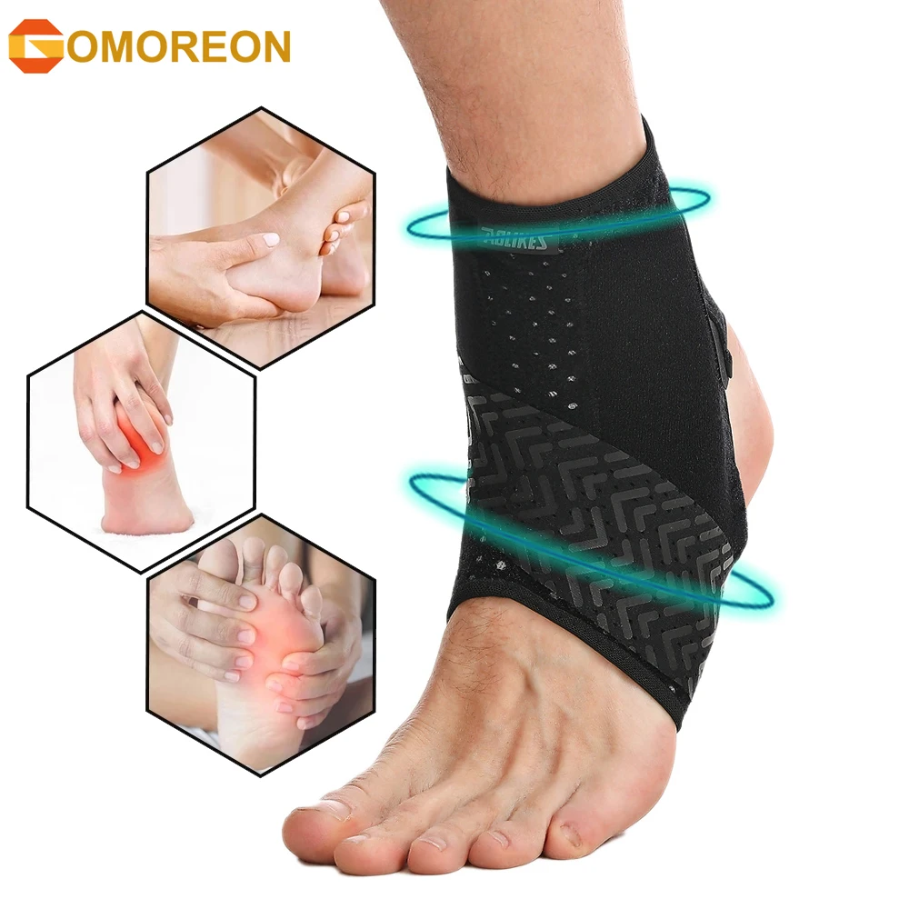 

1Pcs Adjustable Ankle Brace Support for Men Women, Breathable Ankle Wrap for Achilles Pain, Running, Cycling, Hiking, Sports