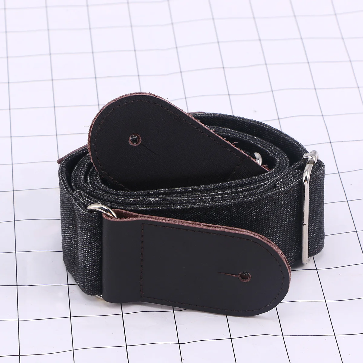 1 قطعة حزام الغيتار الكلاسيكية كاوبوي نمط يناسب الكهربائية الصوتية باس مندولين واسعة الحشو مريحة طويلة ارتداء برهان الجلد المدبوغ