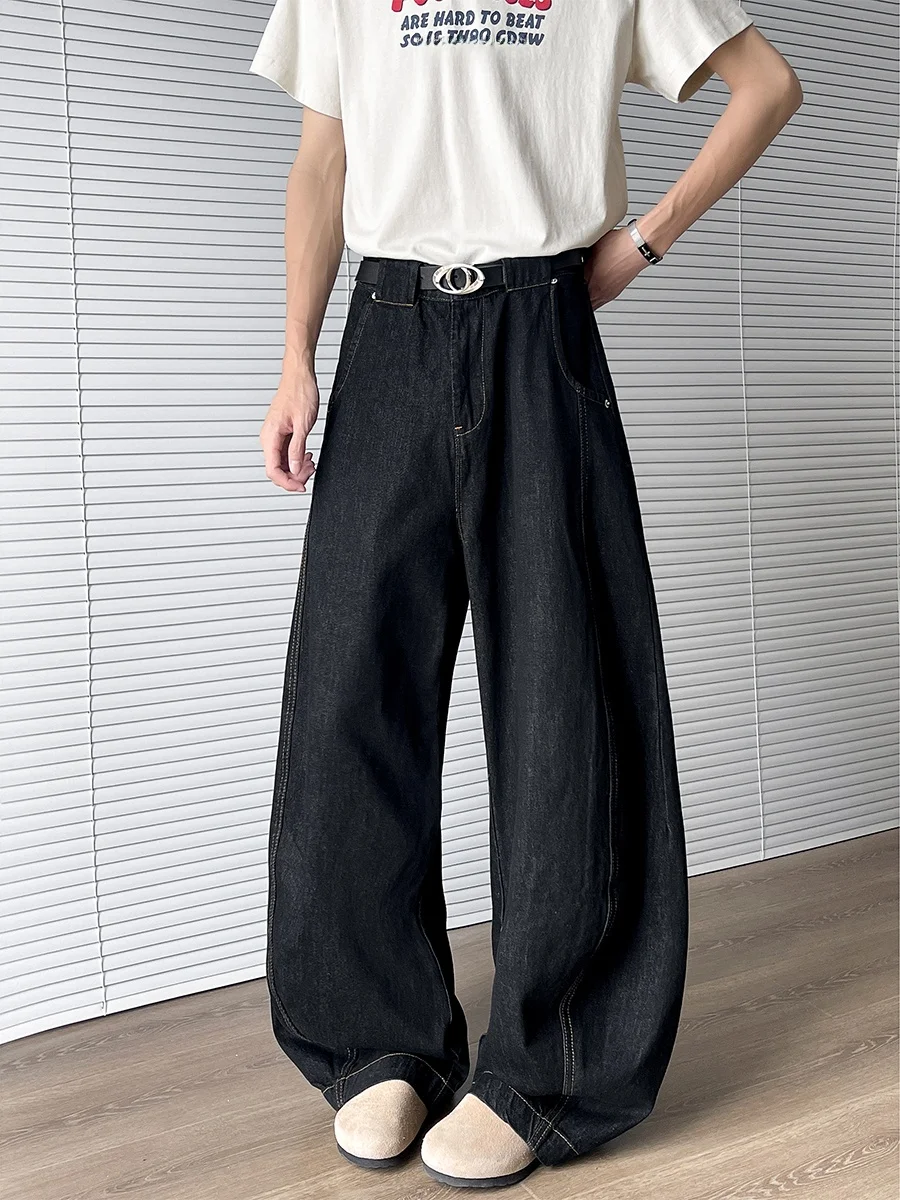 جينز رجالي مستقيم الساق بتصميم High Street Sensation Waed out Knife جينز صيفي كاجوال فضفاض مناسب للشباب #5