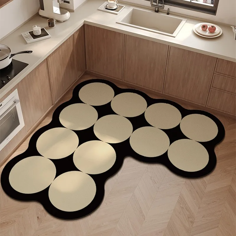 Kitchen Floor Mats Non-slip Oil-proof Waterproof PVC Leather Carpets Home Dirt-resistant Wipe Clean Special Rug 주방 카펫 Alfombras