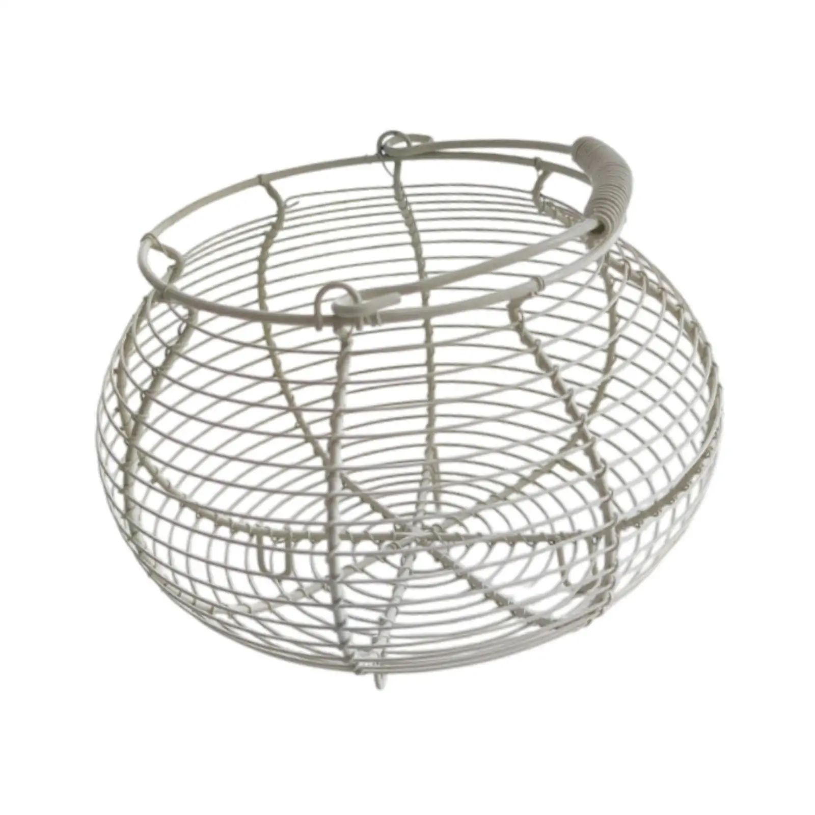 Wire Egg Basket Egg Collecting Basket Rustic Farmhouses Round Countertop Holder Chicken Egg Holder Container for Fruits Bread