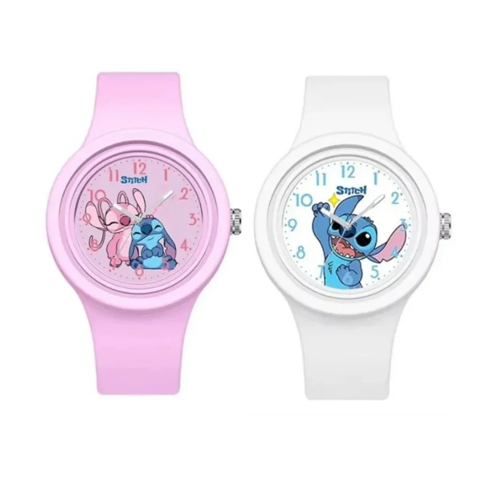 Disney Cartoon Stitch Children's Watch Silicone Strap Round Quartz Watch High Quality Anime Figure Fashion Birthday Gifts view 6